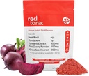 Red Tonik Superfood Powder 124; Beet Root Mead124; Mushroom Mead124; Turmerisk Mead124; Dagligt tillæg med 13 Superfood Mead124; Vitamin og Mineraler Mead124; Boost Energy, Stamina Mead124; Post- Workout Recovery Mead124; Berry Flavor