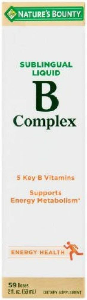 Nature 's Bounty Vitamin B Complex Sublingual Liquid 2 oz (pakke med 3)