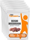 BulkSupplements.com Reishi Mushroom Extract Powder - Reishi Mushroom Powder, Supplement for Total Well- Being - Gluten Free, 1g per Serving, 1kg (Pack of 5) (11 lbs)