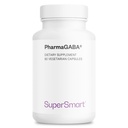 Supersmart - Pharma GABA 125mg per Day (Patented & Highly Bioavailable) - Natural Gamma Aminobutyric Acid GABA Supplement | Non-GMO & Gluten Free - 60 Vegetarian Capsules