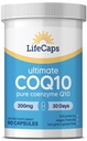 LifeCaps CoQ10 200mg - Ultimate CoQ10 - Ultra High Absorption Q10 Kosttilskud - 60 Tælling