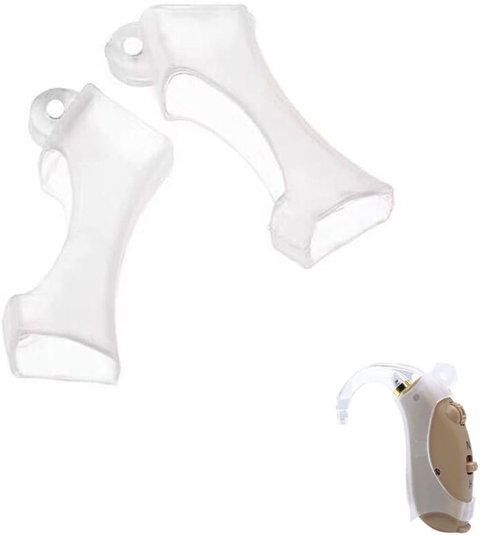 2 Pack hørelse hjælpemidler Beskyttere Dækker Støv Sweat Silicone Beskyttende sag for hørelse forstærkende hjælpemidler Hørestøtte Assist enhed drevet af størrelse 13 Batterier A13 Batteri