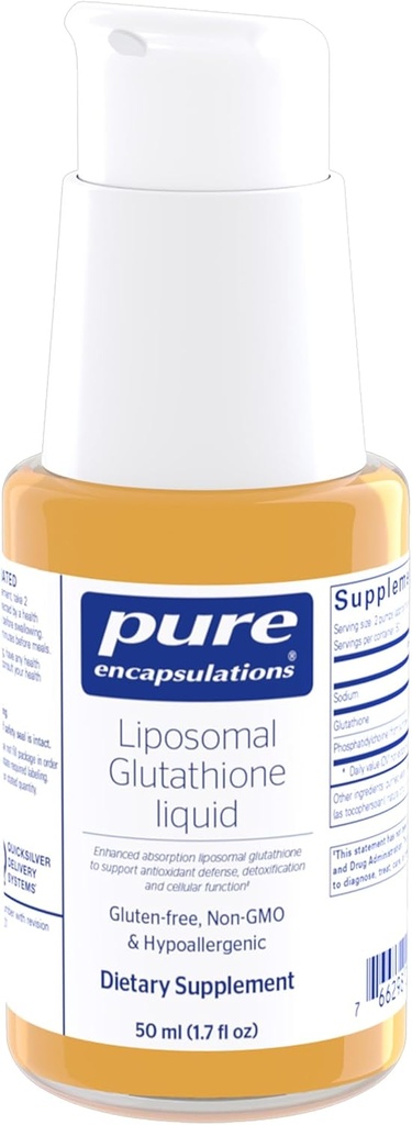 Pure indkapslinger Liposomal Glutathion Liquidation; Enhanced Absorption Liposomal Glutathion til at understøtte Antioxidant Defense, Afgiftning og Cellular Function