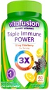 Triple immun Power Gummy Vitamin Kompatibel med Viafusion, 60ct- L8