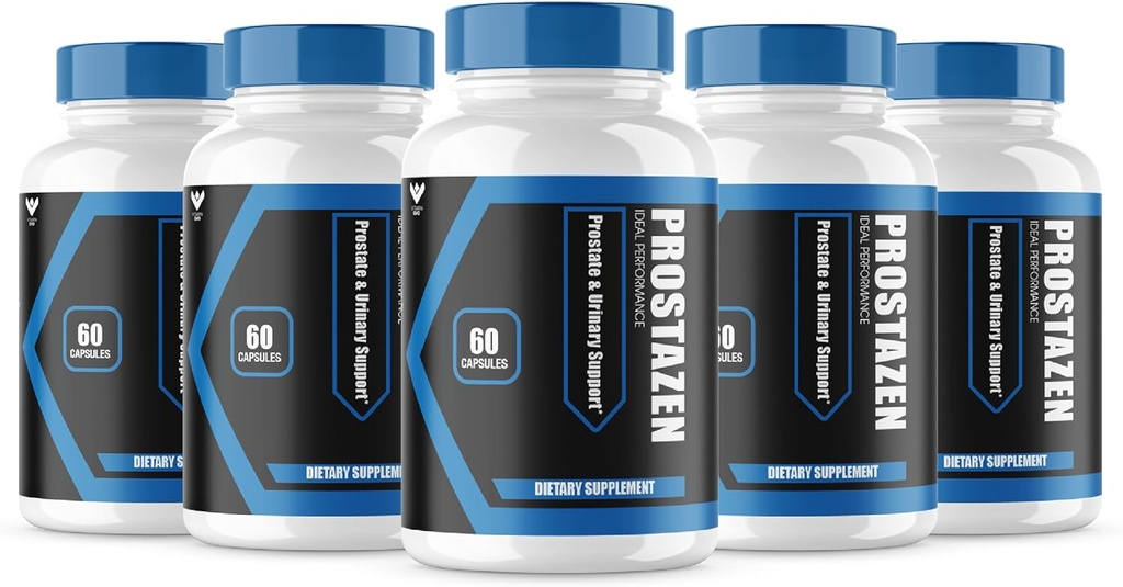 (5 Pack) Prostazen Capsules, Official Prostazen Pills to Support Prostate Health, Prostazen Plus Premium Prostate Formula, Prostazen for Healthy Prostate, Prosta Zen Pastillas Reviews (300 Capsules)