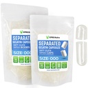 XPRS Nutra Separated Kapsler Størrelse 000- 100 Grev Stor Tom Gelatine Kapsler Separeret i poser - Premium Clear Tom 000 Pills til DIY Supplement Fyldning