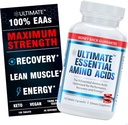 Ultimate 100% Essential Aminosyre Supplement - 150 Easy- to- Swallow, 1g overtrukne tabletter - Alle 9 EAA med 40% Leucin i optimeret BCAA Ratio - Øge energi, Lean Muscle & Recovery - Keto & Vegan
