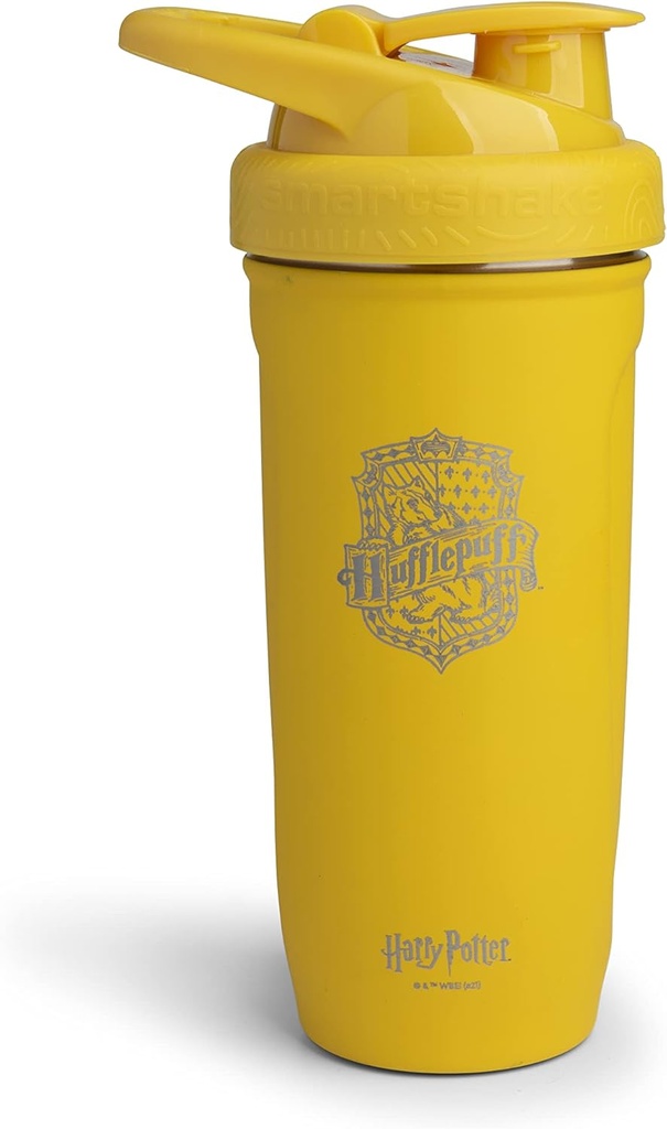 Smartshake Reforce rustfrit stål Harry Potter Hufflepuffs Shaker Flaske (900 ML / 30oz) # 124; Let vægtmodstand Sports Shaker Flaske med en Soft Lid # 124; Bladsikker, BPA Free & DEHP Free