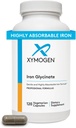 XYMOGEN Iron Glycinate Supplement - Patenteret Iron Bisglycinate Vitamin - Designet til høj absorption - Understøtter hæmoglobin & Ferritin Niveauer - Tænde på fordøjelse (120 kapsler)