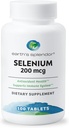 Jordens Splendor Selenium 200 mcg tillæg til mænd og kvinder, Støtte Antioxidant Sundhed og immunsystem (100 tabletter, 3 + Måned Supply)