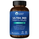 Vitamin World Ultra 360 Multivitamin til mænd én dag, Mænds Multivitamin med mineraler, urter & antioxidanter, Dagligt tillæg med vitamin A, C, D, E & Zink til energi & immunforsvar, 90 kapsler