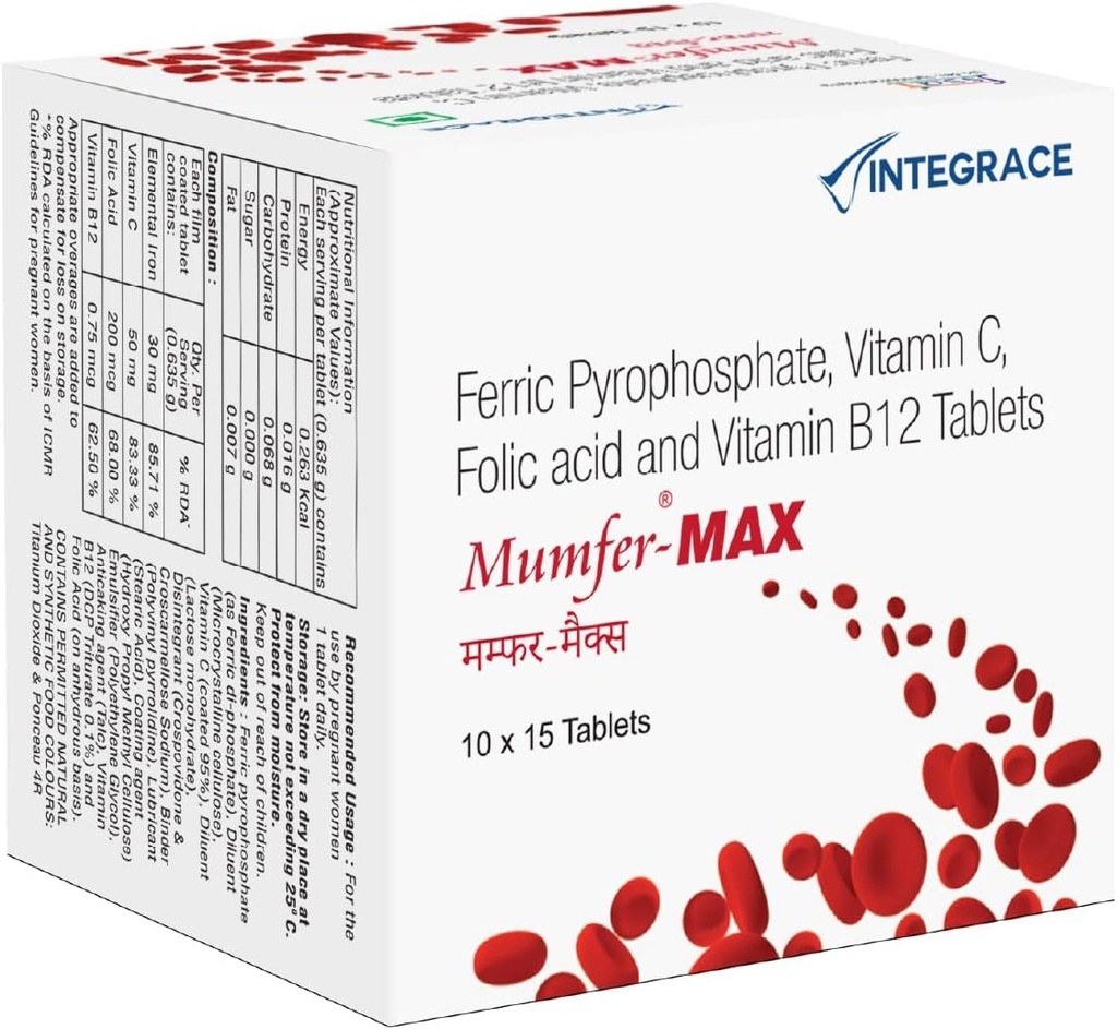 M U M F E R Max (Pack of 10) 150 Tablets