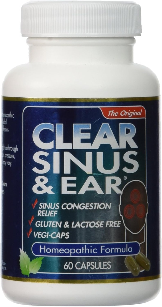 Clear Products Homøopatisk Formel, Sinus og Øre, 60 Greve