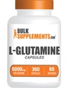 BulkSupplements.com L- Glutaminkapsler - Glutamintilskud, Aminosyretilskud - Gluten Free, 6 Kapsler pr servering (5000mg), 360 Tæl (pakke med 1)