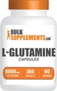 BulkSupplements.com L- Glutaminkapsler - Glutamintilskud, Aminosyretilskud - Gluten Free, 6 Kapsler pr servering (5000mg), 360 Tæl (pakke med 1)