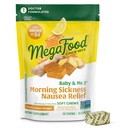 MegaFood Baby & Me Prenatal Morning Sygdom Relief, ingefær, med vitamin B6, Made without 9 Food Allergens, Honning Lemon Ginger Flavor, 30 Chews
