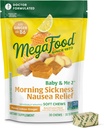 MegaFood Baby & Me Prenatal Morning Sygdom Relief, ingefær, med vitamin B6, Made without 9 Food Allergens, Honning Lemon Ginger Flavor, 30 Chews