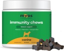 MYOS Immunity Chew for Dogs - immunsystem Support, Antioxidanter, Hjælper Cellular Health & Vitality- med Colostrum, Resveratrol, Astragalus Root, og Mushrooms- Daily Chewable Supplement
