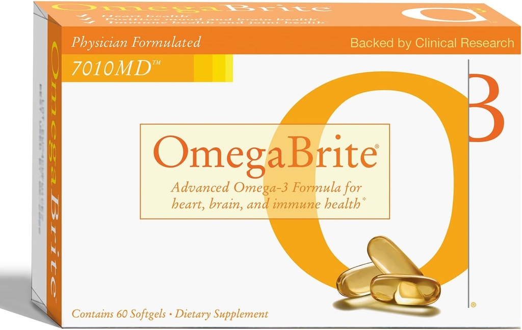 7010MD Advanced Omega-3 Formel, 92% Omega-3 med 1140 mg EPA per servering, fremme af positiv mood, hjerne sundhed, immunforsvar, hjerte sundhed og fælles health- 60 greve