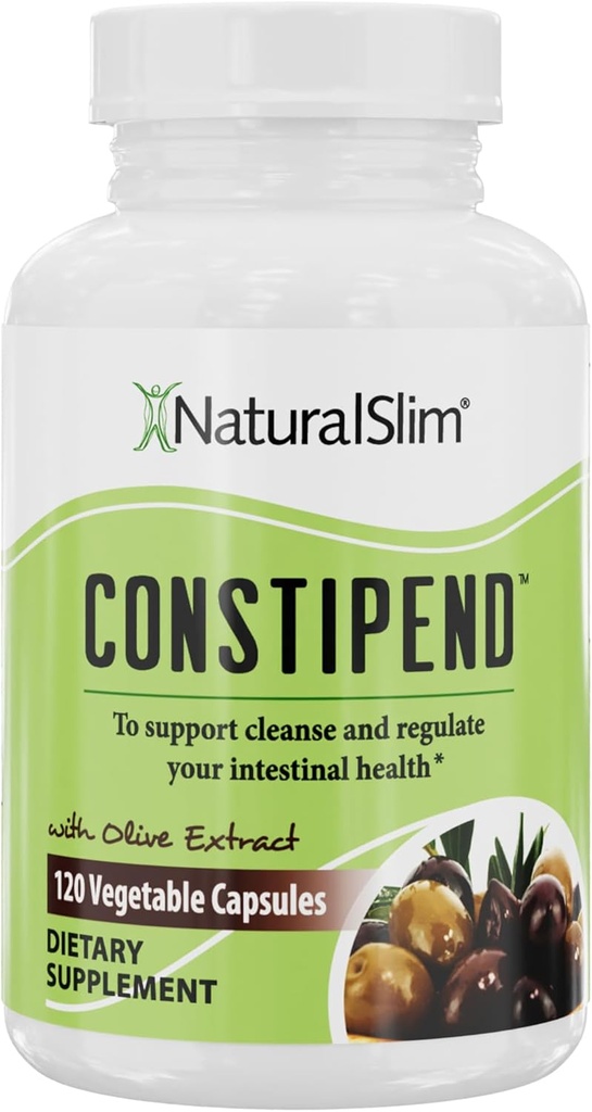 NaturalSlim, Forstoppelse Relief, Afføring blødgøringsmidler Constiple, Colon Cleanser for kvinder & mænd med Magnesium Citrate, Aspartate & Olive Extract, 120 Vegetabilske kapsler
