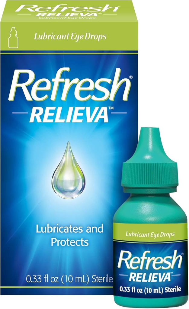 Refresh Relieva Lubricant Eye Drops, 0.33 Fl Oz Sterile, Packaging may Vary