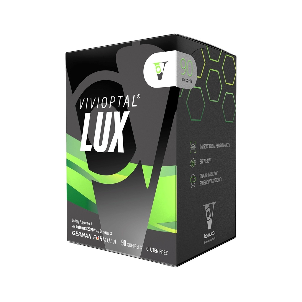 Vivioptal Lux, 90 Softgel, Voksen Vitamin, Forbedre Visual Performance, Omega 3, Zink, og C-vitamin & E, Multivitamin & Multimineral, Gluten Free, Tysk Formel