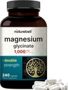 NatureBell Magnesium Glycinat 1. 000mg, 240 Kapsler 124; 500mg per Kapsel 124; 100% Chelated & Renset; 124; Sleep, Muscle & Nerve Support