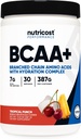 Nutricost BCAA + Hydration Powder (Tropical Punch) 30 Servering - Forgrenet kæde Aminosyrer med Hydration Complex - Gluten- Free, Non- GMO