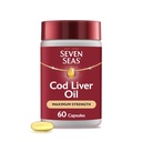Syv Seas Cod Lever Oil Extra høj styrke 60 kapsler