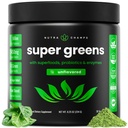 NutraChamps Super Green Powder Premium Superfood Memory 124; 20 + Organic Green Veggie Whole Foods 124; Hvedegræs, Spirulina, Chlorella Memory 124; Antioxidant, fordøjelsesmiddel Enzyme & Probiotiske blandinger (9.0 Oz, Unflavored)