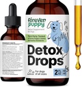 Forever Puppy Detox Drops til hunde - Mælkebøtte Root & Mælkebøtte Leaf tinktur til lever og Nyre Support - Herbal Detox & Antioxidant Support Support til hunde af alle racer & størrelser - 2 fl oz