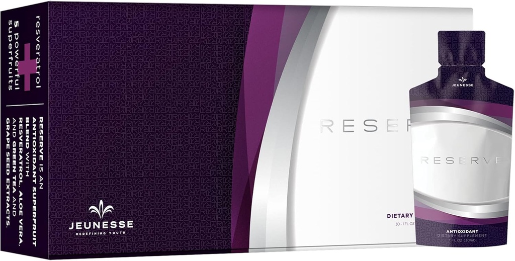 Jeunesse Global Reserve - Antioxidant Fruit Blend Nutritional Supplement- 30 Pakker per kasse (30ml)