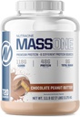 NutraOne Massone Mass Gainer Protein Powder Gain Mass Protein Meal Erstatning (Chocolate Peanut Butter - 7 lbs.)