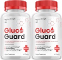 GlucoGuard kapsler, GlucoGuard Advanced Supplement, Alle naturlige formel til at bevare sunde niveauer, maksimal styrke Daglig formel, GlucoGuard kapsler Anmeldelser (2 pakke - 120 kapsler)