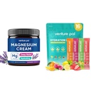 Venture Pal Fugtgivende Magnesium Lotion & Sukker Free Electrolyte Powder Pakninger