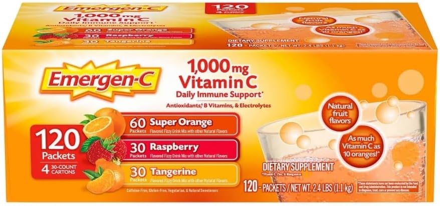 Emergen- C 1. 000 mg vitamin C Kosttilskud 120 Pakninger (1)