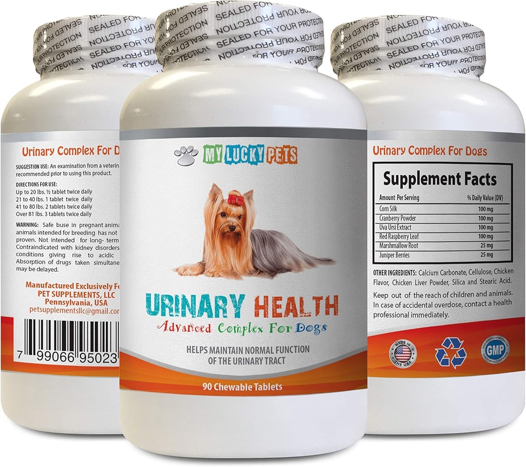 Dog Urinary Supplement - Dog Urinary Health Formula - Helps with Incontinence and Bladder Issues - Immune Boost - Corn Silk for Dogs - 1 Bottle (90 Treats)