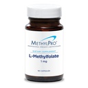 MethylPro L- methylfolat 1 mg - L methylfolat, Methylfolat supplement til kvinder og mænd, Methylyleret vitamin B9 (5 - MTHF) for hjerne sundhed, fokus og ro - 90 kapsler (pakning med 1)