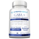 Godkendte Science GABA + - fremme ro, forbedre søvn, Boost Mood - GABA, L-Theanin, L-Arginin, B6-vitamin, BioPerine - høj absorption - 60 kapsler - Vegan