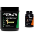 JYM Supplement Science Pre Jym Rainbow Sherbet Pre- workout, 30 Serveringer & Vita JYM Multivitamin til atleter, 60 tabletter Bundle