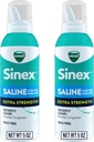VICKS Sinex Saline Extra Strength Nasal Spray, 3X Koncentreret * Drug Free Ultra Fine Mist, Straks Rydder Mucus, Ultra Koncentreret til Clear Congestion Hurtig, Sikker til daglig brug, 5 OZ x 2