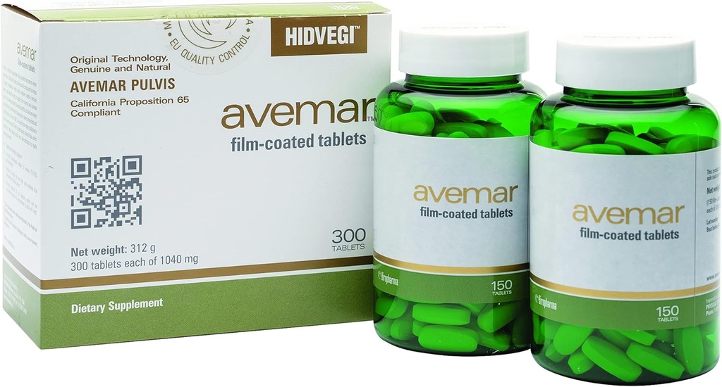 Autentisk Avemar ™ filmovertrukken tablet - Gæret hvede Germ Extract, Daglig immunforsvar og cellestøtte, Natural, 300 tabletter