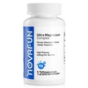 Magnesium B6 supplement, 420mg Magnesiumkompleks, citrat, glycinat, malat, taurat, oxid, hjerte, benstøtte, Vegan, 120 kapsler