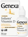 Genexa Infants Vitamin D flydende dråber til nyfødte, Baby & Toddler Budding- 124; Understøtter vækst & Knogleudvikling 124; Lækker Økologisk Vanilje Flavor Budding- 124; Certificeret Økologisk, Glutenfri, & Non- GMO Budding- 124; 90 Servering