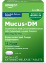 Basic Care Mucus Relief DM, 12 Hour Guaifenesin & Dextromethorphan Hydrobromid Extendeded - Release Tablets, 600 mg / 30 mg, 40 Greve (pakning med 1) (Emballage kan variere)
