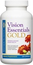 Dr. Whitaker 's Vision Essentials Gold - Eye Health Supplement med 40 mg Lutein Plus, Zeaxanthin & Taurine - Understøtter Macular Health og Shields øjne mod blå lys eksponering (120 kapsler)