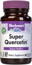 Bluebonnet Nutrition Super Quercetin Vegetabilske kapsler, C-vitamin Formel, Bedste for Sæson- og immunstøtte, Non GMO, Gluten Free, Soy Free, Milk Free, Kosher, 30 Vegetabilske kapsler