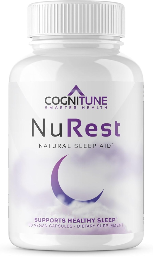 Cognitune Natural Sleep Supplement - Ikke Habit Danning Sleeping Pills, Ikke Drowsy Herbal Sleep Aid Formel w / Melatonin, Valerian Root, Lemon Balm, Kamille, GABA, L- Theanin, Magnesium, Aminosyrer
