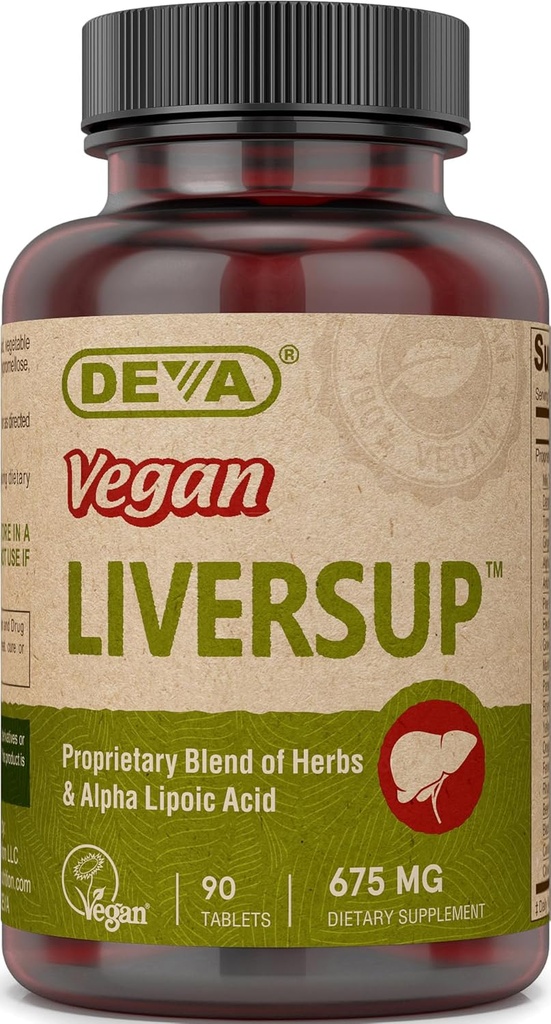 DEVA Nutrition Vegan Leverstøttetabletter, 90 Tæl