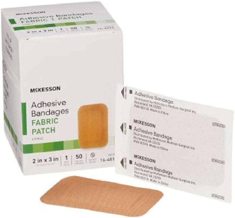 McKesson 16- 4816 Medi- Pak Klæbestrimler, Performance Fabric, 2 "x 3", 50 Greve (Pack of 2)